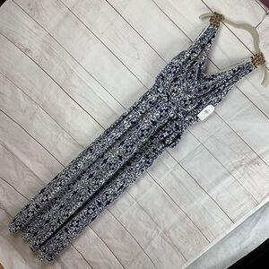 Jessica Simpson Dress maxi Blouson Belt Gown M Gold Chain elastic wedding Greek